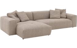 Goossens loungebank lago bruin stof - 8252191-{merk}-lago-bank-stof-bruin-01